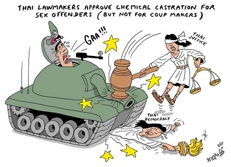 Cartoon By Stephff Chemical Castration Prachatai English