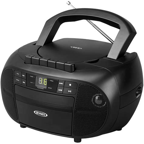 Jensen Portable Boomboxstereo Cassette Recorder And Cd Player With Amfm