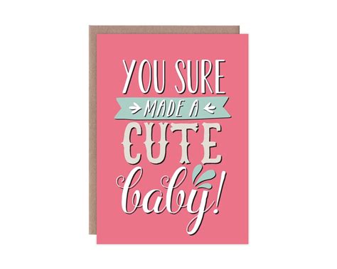 Funny Baby Card Funny Baby Shower Card Funny New Baby Card Etsy