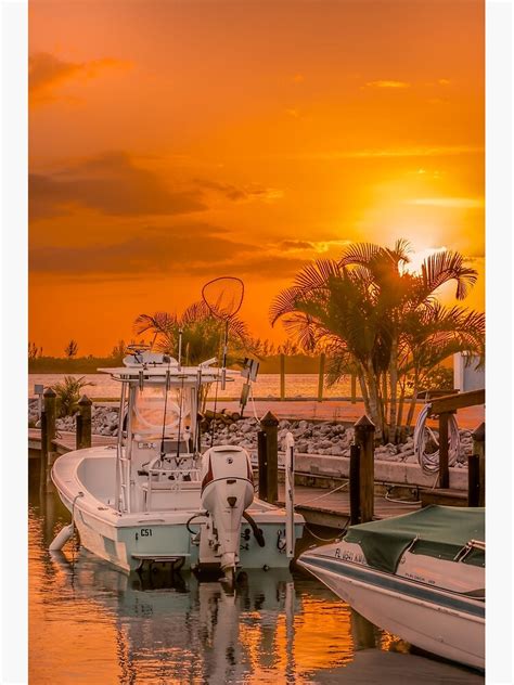 Golden Dockside Sunset Art Print For Sale By Peaceriverphoto Redbubble