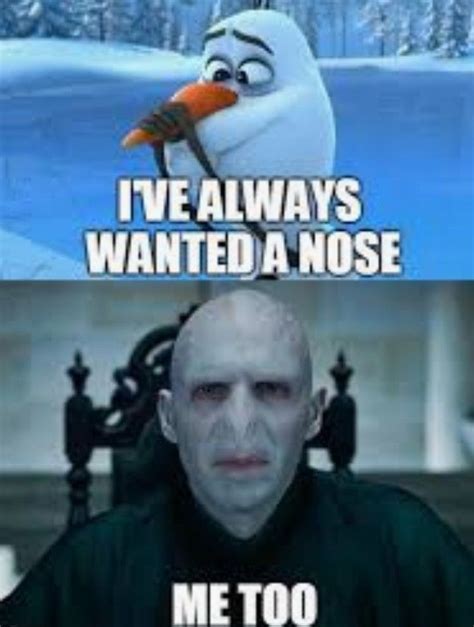 Voldemort Wants To Steal Olafs Nose Funny Harry Potter Jokes Harry
