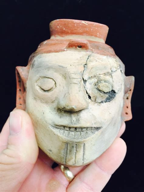 Mississippian Culture Human Head Effigy Pot Cahokia Ancient Pottery
