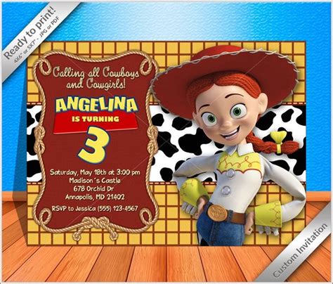 50% off PERSONALIZED Jessie Cowgirl Birthday Invitation | Etsy | Toy