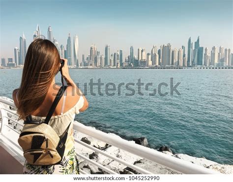 Dubai Travel Tourist Woman On Vacation Stock Photo Edit Now 1045252990