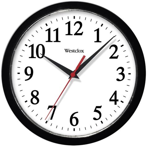 Shop Westclox 10 Inch Black Basic Wall Clock Free Shipping On Orders