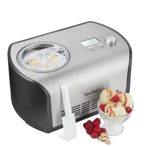 Vonshef Ice Cream Maker Machine With Compressor Automatic 12l