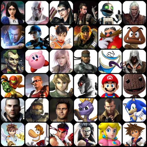 Video Game Characters Collage