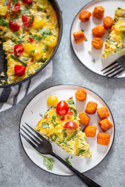 This Garden Herb Frittata Is Bursting With Vegetables Cheese Herbs