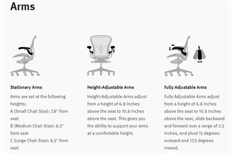 Tilt limiter lets you set the recline range at one of three postures. Aeron Office Chair Size Chart / Aeron Chair Herman Miller ...