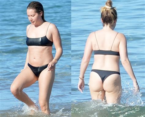 Ashley Tisdale Sexy In Tiny Black Bikini In Maui 12 Photos The Fappening