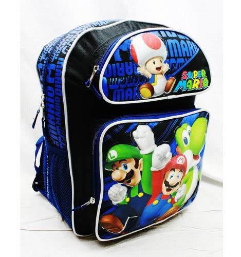 Licensed Nintendo Super Mario Bros 16 Large Backpack School Bag
