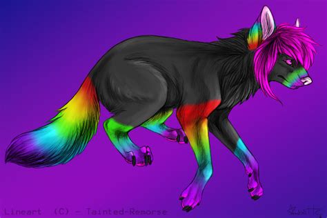 Black Rainbow Wolf Adoption By Minasleenesazuku On Deviantart