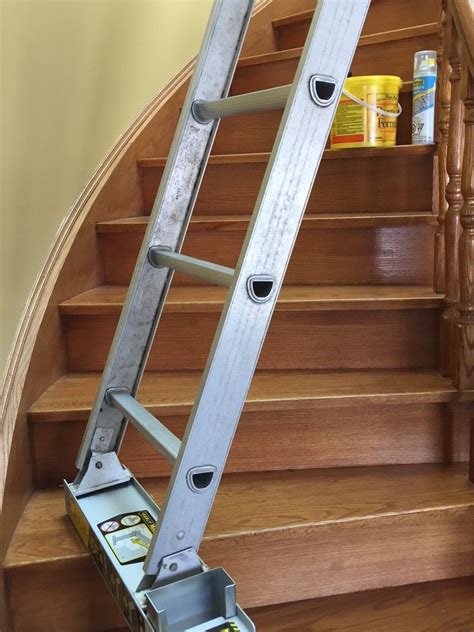 Its Time To Use A Ladder Safely On Stairs Ladder Aide The Safe