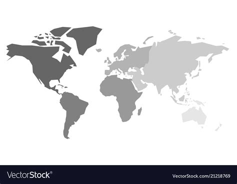 Map World Continents Royalty Free Vector Image