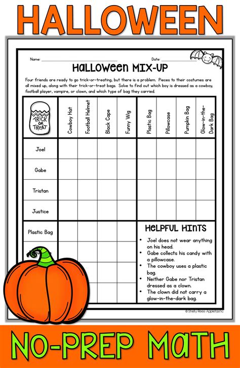 5th Grade Math Worksheets Fun Crafts Halloween