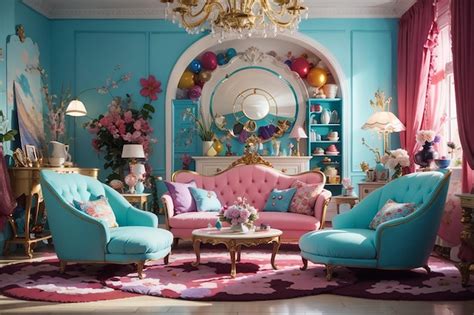 Premium Ai Image Alice In Wonderland Wonderland Themed Living Room