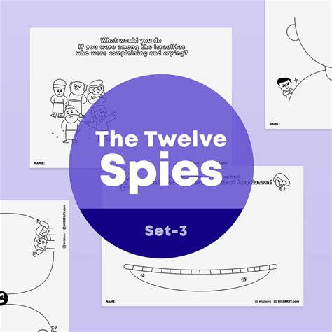 The Twelve Spies Creative Drawing Pages Printable Bible For Kids Hisberry
