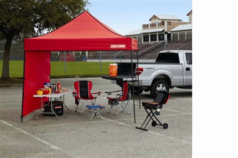 The wall is a little long for my 10x10 canopy. Craftsman Commercial 10' x 10' Instant Canopy - Red