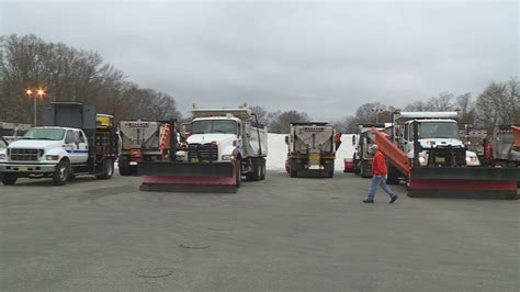 Snow Plows And Salt Trucks Out As Wintry Weather Moves Across The Area