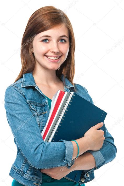 Estudiante Chica Con Libros — Foto De Stock © Alexraths 12622367