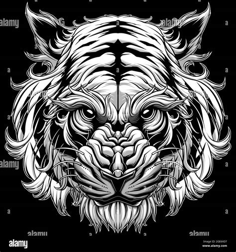 Design Vector Animal Head Tiger Stock Vector Image And Art Alamy