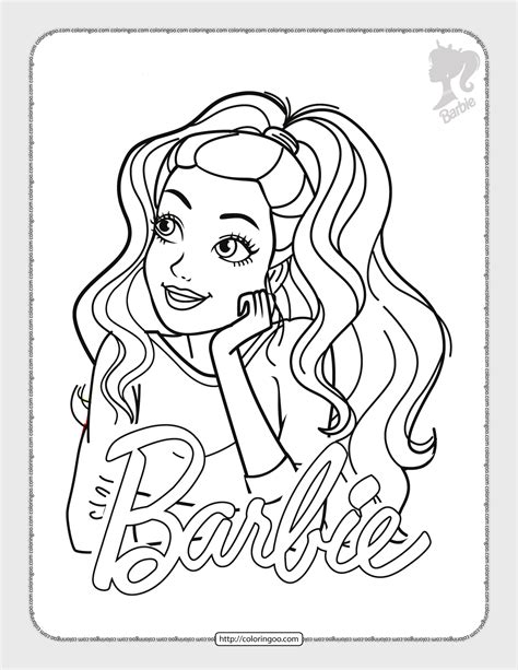 Beautiful Barbie Coloring Pages