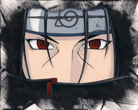 Sharingan Itachi Uchiha Naruto Oil Painting By Misogeeky On Etsy