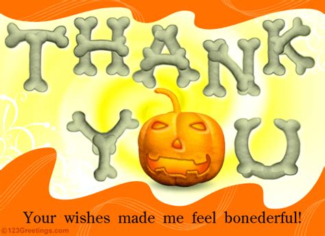 Thank You For Halloween Wishes Free Thank You Ecards Greeting Cards