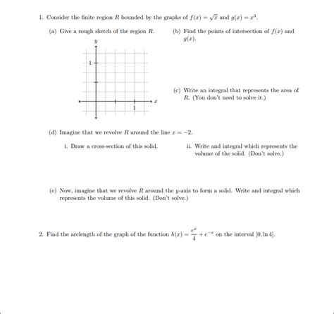 Solved 1 Consider The Finite Region R Bounded By The Graphs Chegg