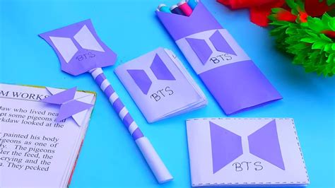 Diy Bts Paper Craft How To Make Bts School Supplies School Hacks