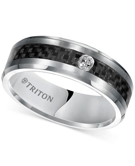 Triton Diamond Band 120 Ct Tw In Gray Tungsten Carbide And Black