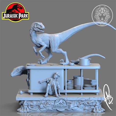 Jurassic Park Kitchen Scene Stl File For 3d Print