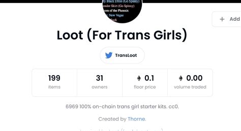 Loot For Trans Girls Mint For 0001 Eth Transloot Twitter