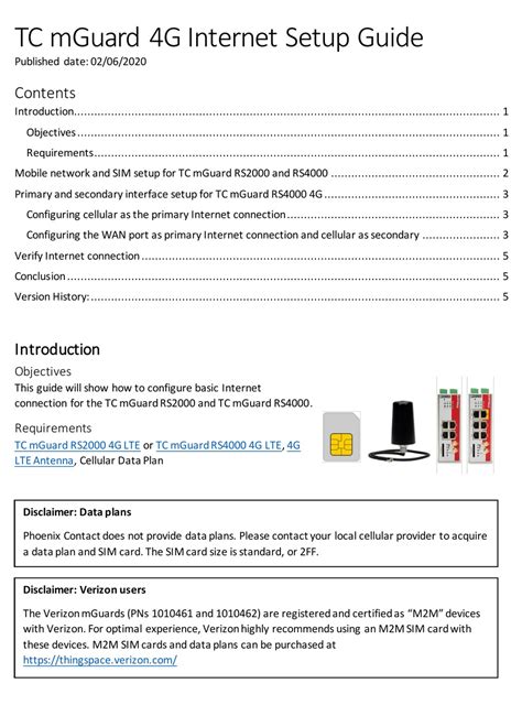 Phoenix Contact Tc Mguard 4g Series Internet Setup Manual Pdf Download