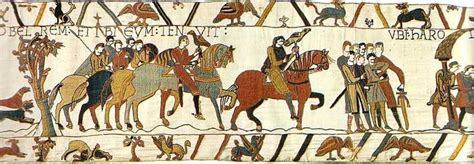 An Image Of A Tapestry With People On Horses
