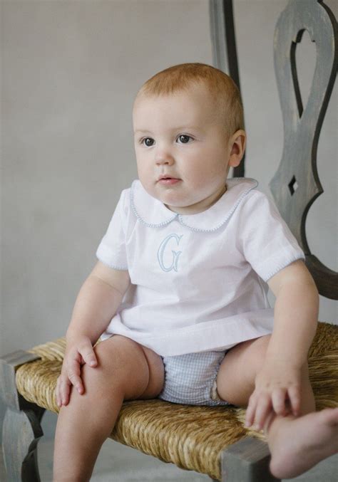 Monogrammed Baby Boy Shirt Classic Clothes Preppy Baby Clothes