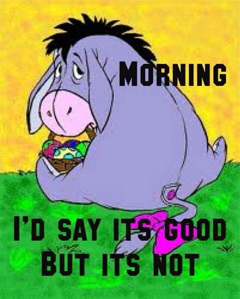 Here is a look at some of the most memorable eeyore quotes from the show ever recorded. Eeyore on mornings | Eeyore quotes, Eeyore pictures, Winnie the pooh quotes