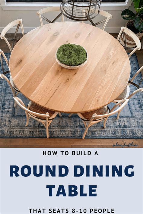 How To Build A 70” Round Dining Table Honey Built Home