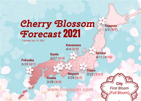 Japan Cherry Blossom 2023 Forecast When And Where To See Sakura In Japan