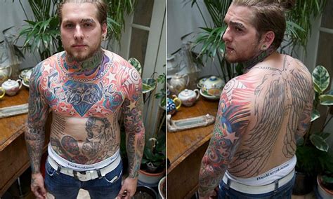 Man Who Has Tattoos Over His Entire Body Regrets Them All Daily Mail