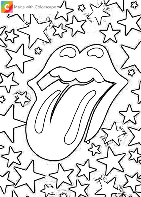 The Rolling Stones Coloring Pages Coloring Home
