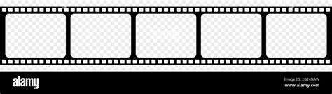 Film Strip Video Film Strip Roll Vector Illustration Isolated On Transparent Background Stock