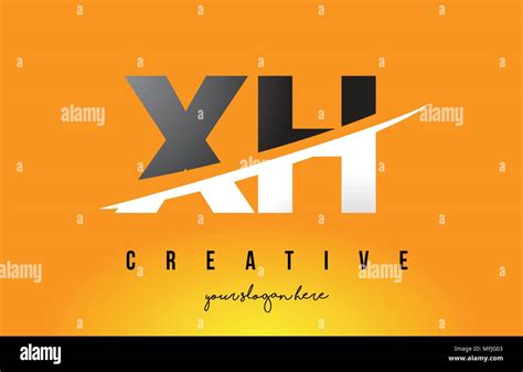 Xh X H Letter Modern Logo Design With Swoosh Cutting The Middle Letters