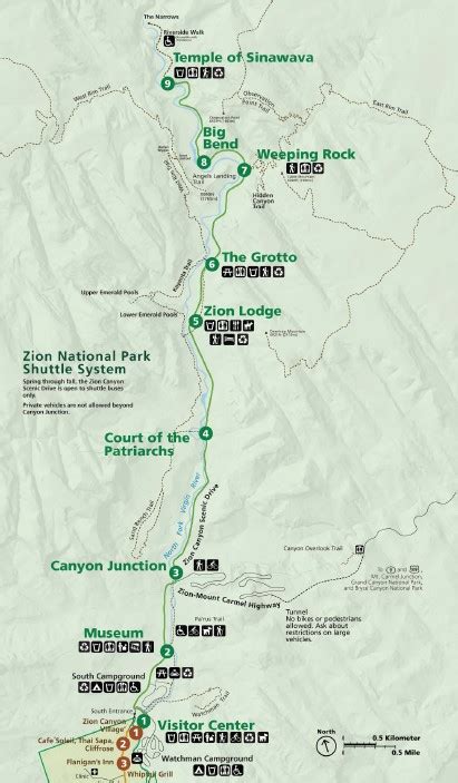 Zion Canyon Trail Descriptions Zion National Park Us National Park