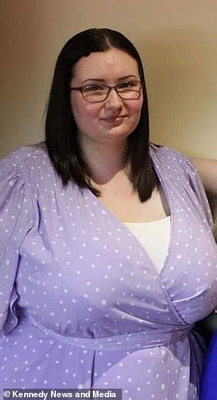 woman rejected for nhs breast reduction surgery goes down 21 cup sizes raising £8k for private