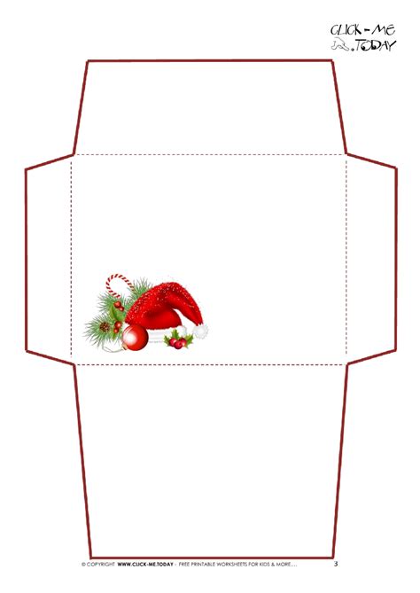 This is a very simple process. Printable Letter to Santa Claus envelope template -Simple Santa hat-3