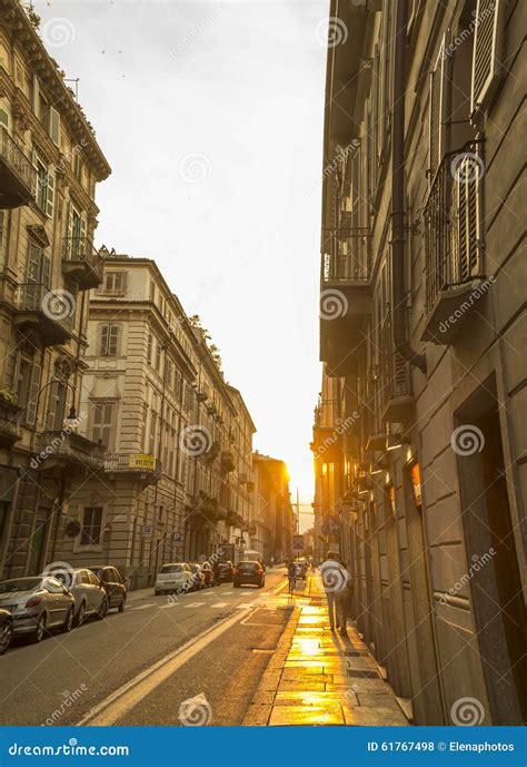 Street View In Turin Editorial Stock Photo Image Of Architecture