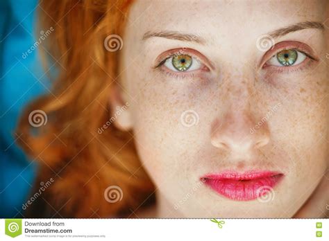 Portrait Of A Beautiful Redhead Girl Stock Image Image Of Outdoor