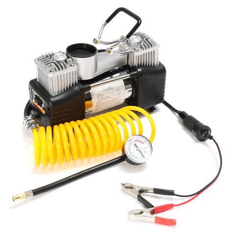 2 cylinder 12v 150psi car motorcycle tyre air compressor pump auto tire inflator diy tools