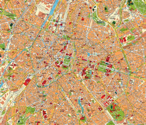 Bruxelles Plan Et Image Satellite